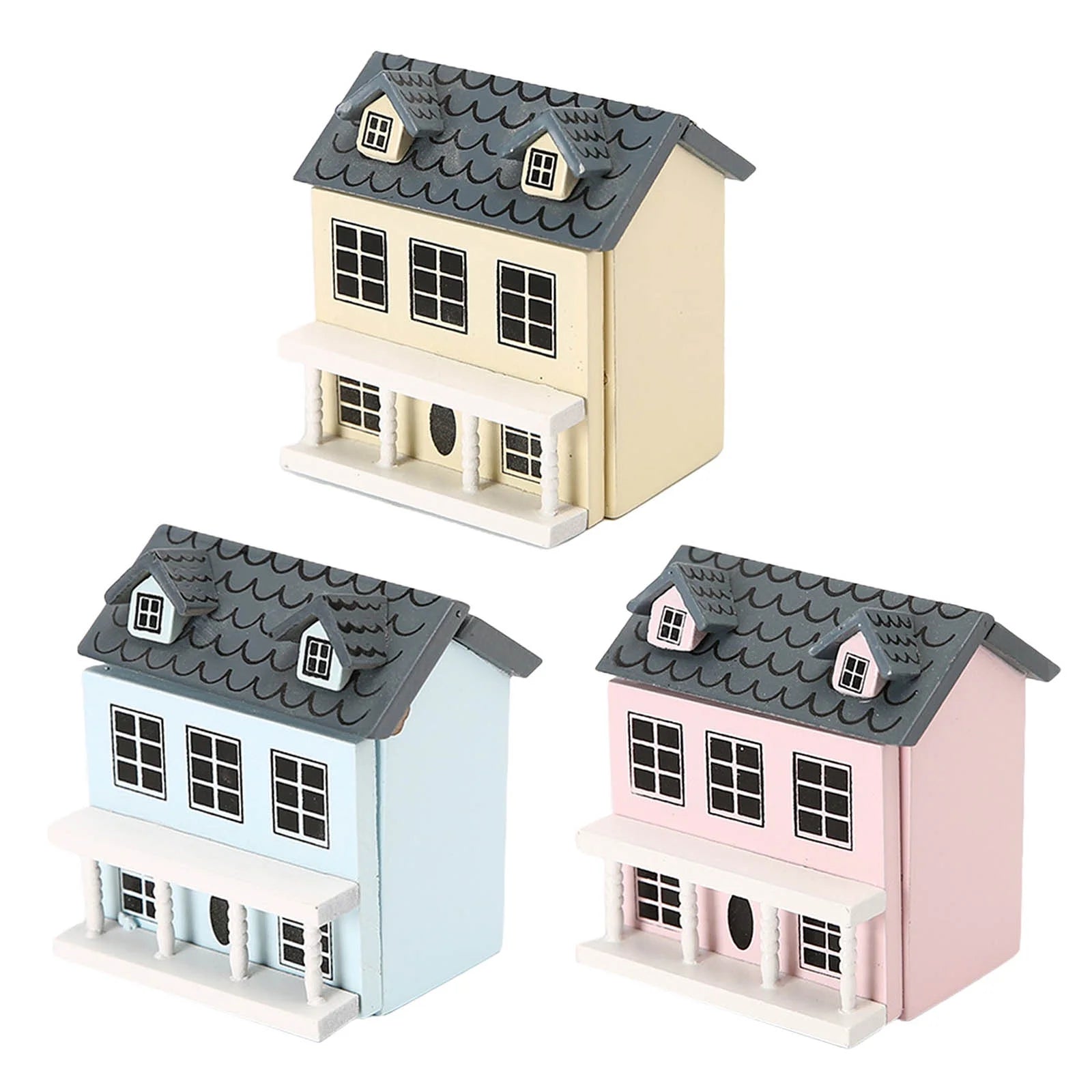 VIEGINE Miniature Villa Dollhouse Furniture Toy for 1:12 DIY BJD Dolls W18326