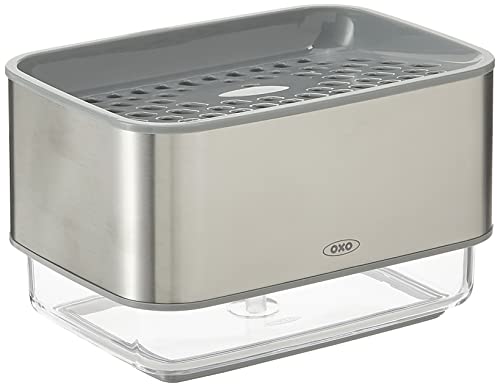 OXO Good Grips Stainless Steel Soap Dispensing Sponge Holder I300741