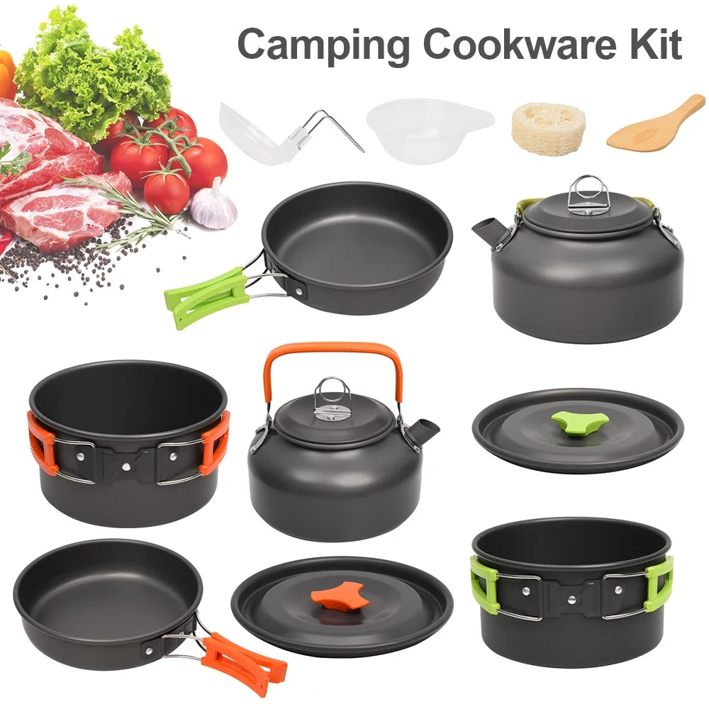ZTOO 10 Piece Aluminum Camping Mess Kit