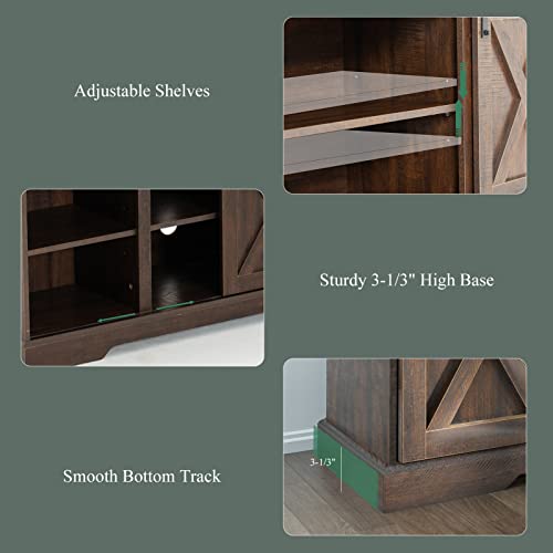 St.Mandyu Farmhouse TV Stand for TVs up to 65 inch, Brown W819