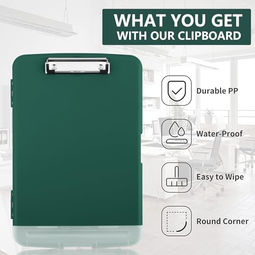 Navy Blue Clipboard with Storage and Pen Holder V5719