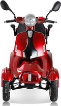 ccko Folding Mobility Electric Scooter 60V 800W Powerful Motor,Mobility Scooters for Adults,4 Wheel Portable Power Travel Scooters,30 Miles Long Range Electric Powered Wheelchair Device (Red)