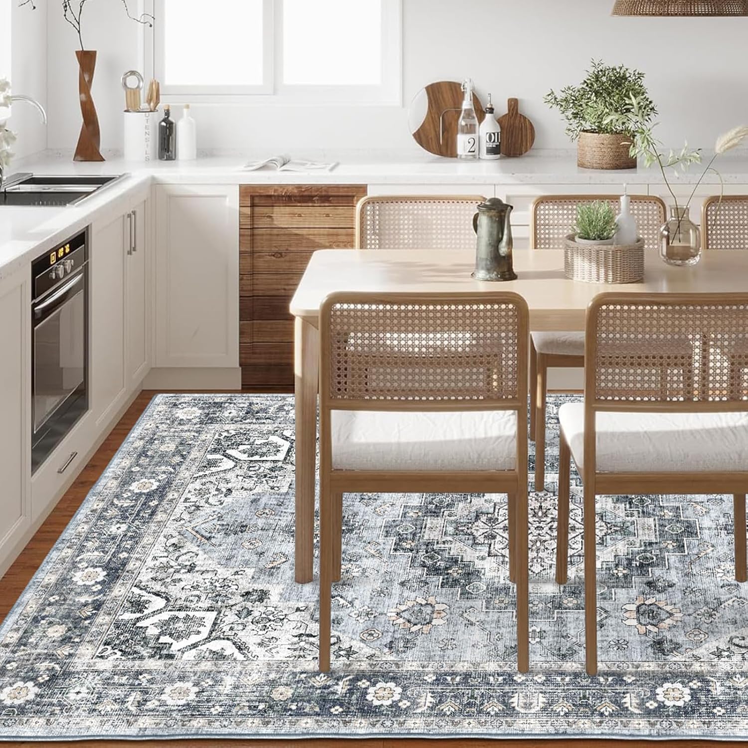 5x7 Machine Washable Non-Slip Area Rug S5756