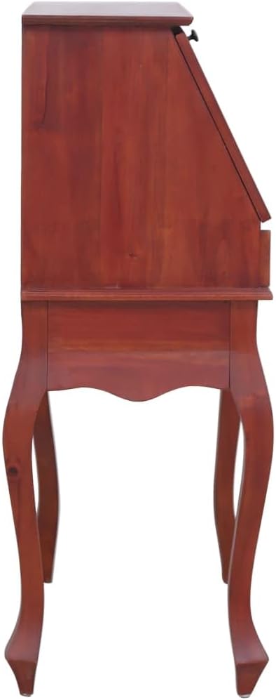SKM Secretary Desk Solid Mahogany Wood Brown R130927