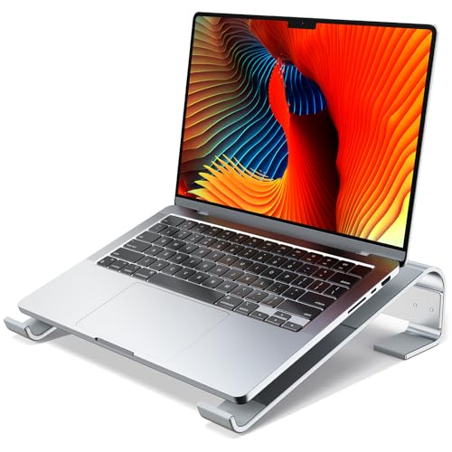 Laptop Stand for Desk, Aluminum Laptop Riser, Ergonomic Computer Stand for Laptop, Laptop Cooling Stand Compatible with for MacBook Pro/Air, Dell, HP, Lenovo, 10-17.3''