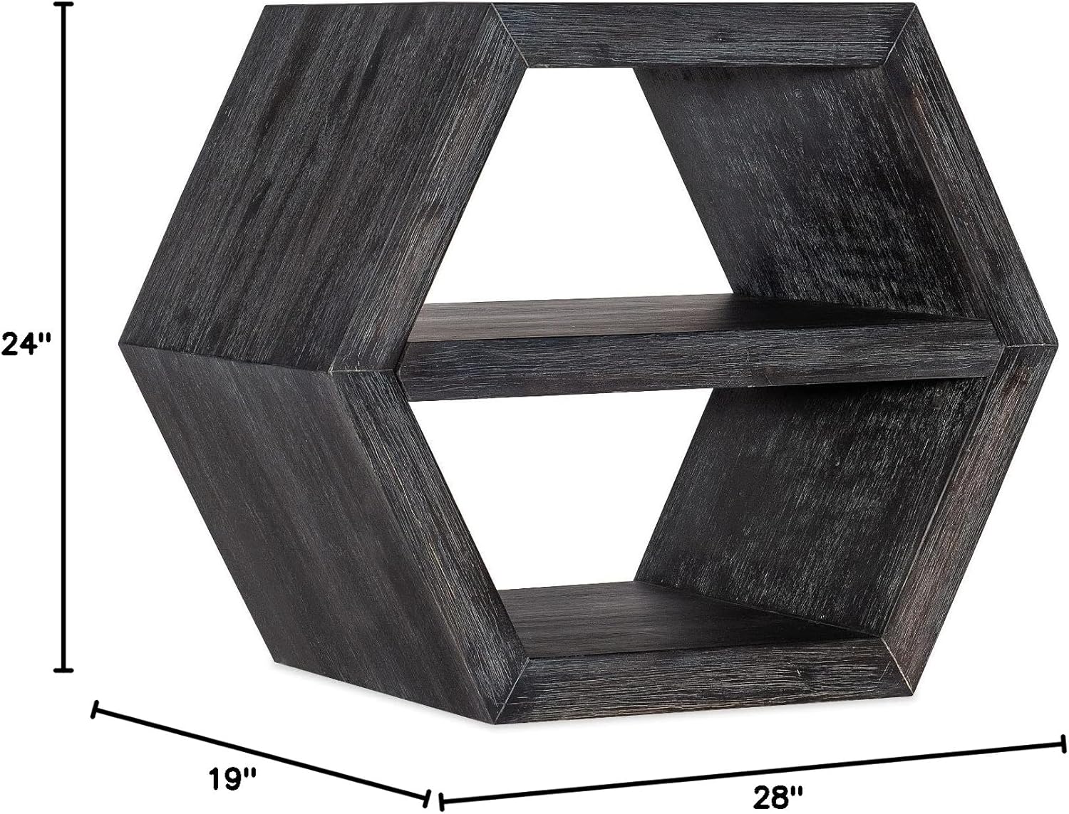 Hooker Furniture Commerce & Market Wood Honeycomb End Table Black U33798