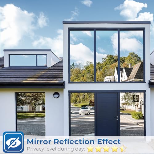 Coavas Window Privacy Film Frosted Glass Decorative Static Cling Sun Blocking Removable Q7188