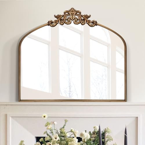Ornate Gold Arched Mirror 19"X27" F936241