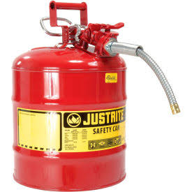 Justrite 5 Gallon Red Safety Can Type II AccuFlow I67357