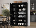 Palace Imports 100% Solid Wood Pantry Cabinet, 6 Wood Doors, Black, 48.5" w, Renewable Eco-Friendly Wood, Made in Brazil