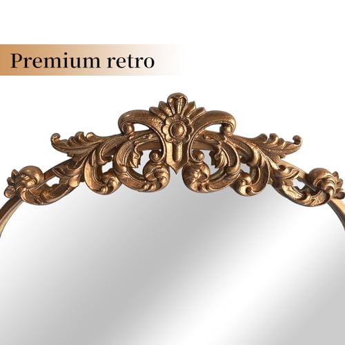 Ornate Gold Arched Mirror 19"X27" F936241