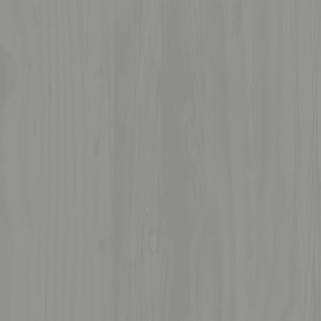 vidaXL VIGO Gray Solid Pine Wood Bookcase with 2 Shelves and 2 Drawers L324
