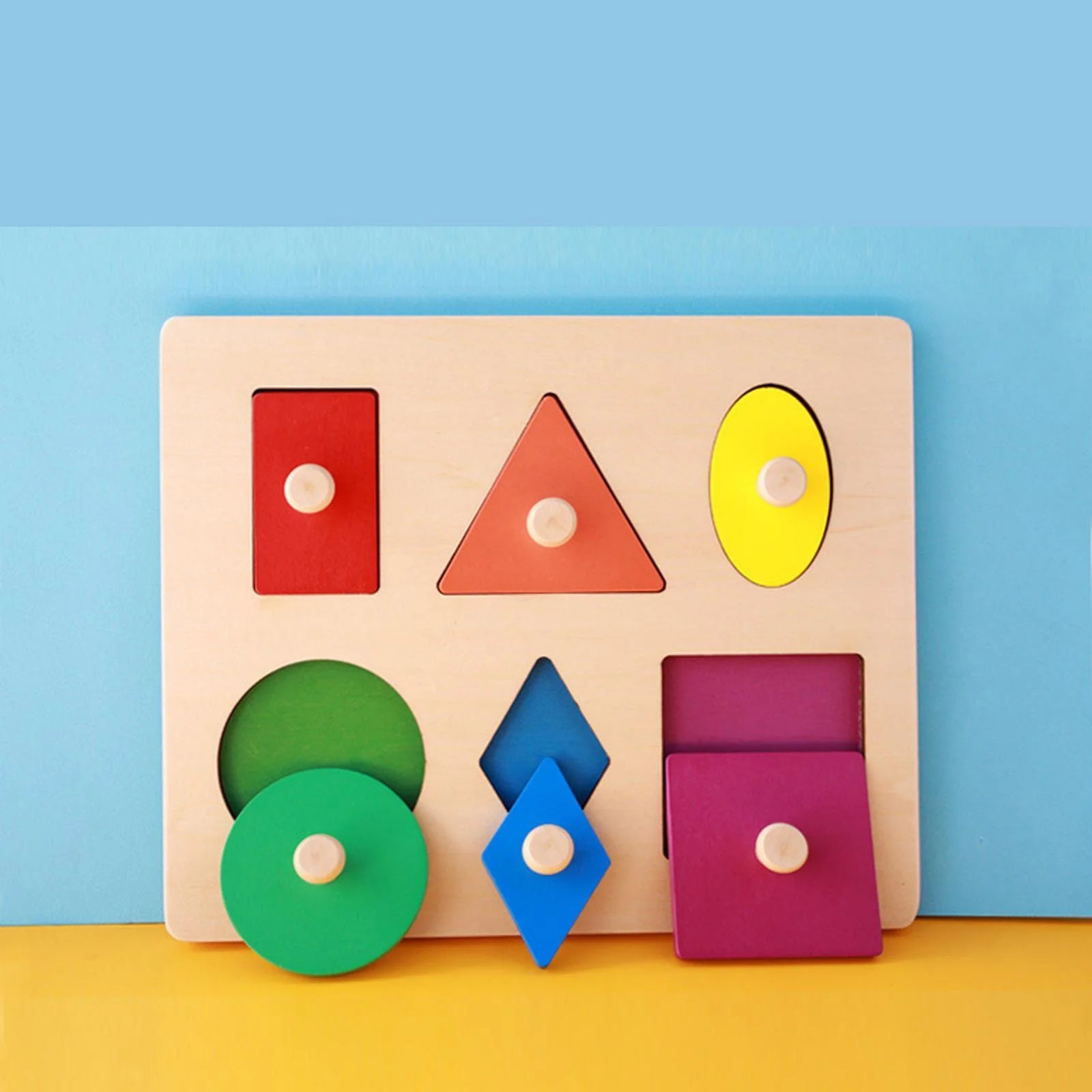 Montessori Wooden Shape Puzzles Educational Toy for Kids 6 Years Old V921027