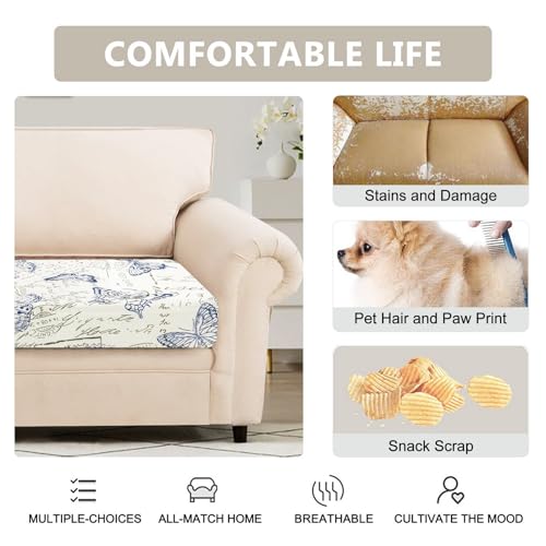 SearchI Waterproof Couch Cushion Covers Replacement, Washable Sofa Slipcovers, Light Grey F432379
