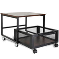 Mini Fridge Stand with Large Storage Capacity and Wheels, Mini Fridge Table, Removable Mini Fridge Cart, Small Fridge Stand Suitable for Kitchen, Bedroom, Office, Dormitory, Etc, Retro