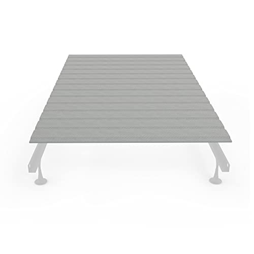 0.75-Inch Heavy Duty Vertical Wooden Bunkie Board/Bed Slats with Cover, Enhance Mattress Support, Twin XL, Grey