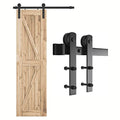 SMARTSTANDARD 6.6FT Barn Door Hardware kit, Barn Door Track, Sliding Door Hardware kit, Smoothly and Quietly -Heavy Duty Sturdy -Easy to install, Fit 36"-40" Wide Panel (I Shape Hanger)