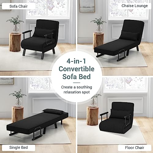 KOMFOTT Convertible Sleeper Chair Bed, 4-in-1 Folding Sofa with Adjustable Backrest Z501934