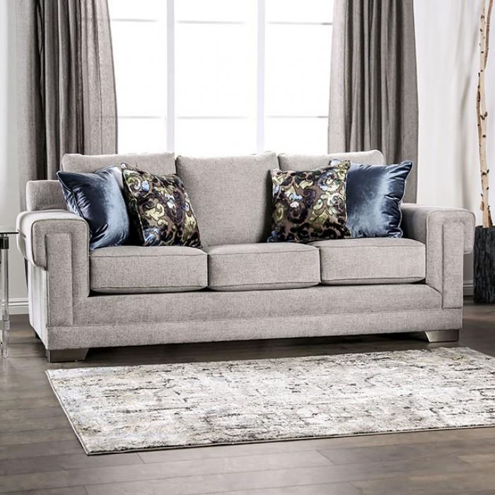 Atherstone Chenille Sofa and Loveseat in Light Gray C698
