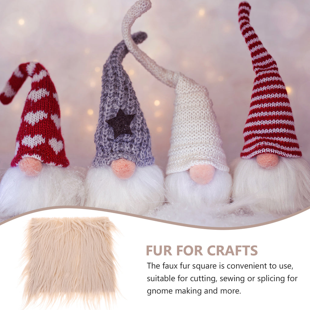 DIY Gnome Doll Craft Kit with Faux Fur Fabric & Wooden Balls K7191