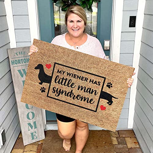 Funny Black Outdoor Door Mat for Entryway Porch L397710