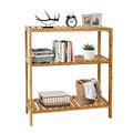 Bamboo Corner Shelf, Storage Rack Organizer, Bamboo Shelves Stand for Bathroom Kitchen Living Room Balcony (5-Tier)