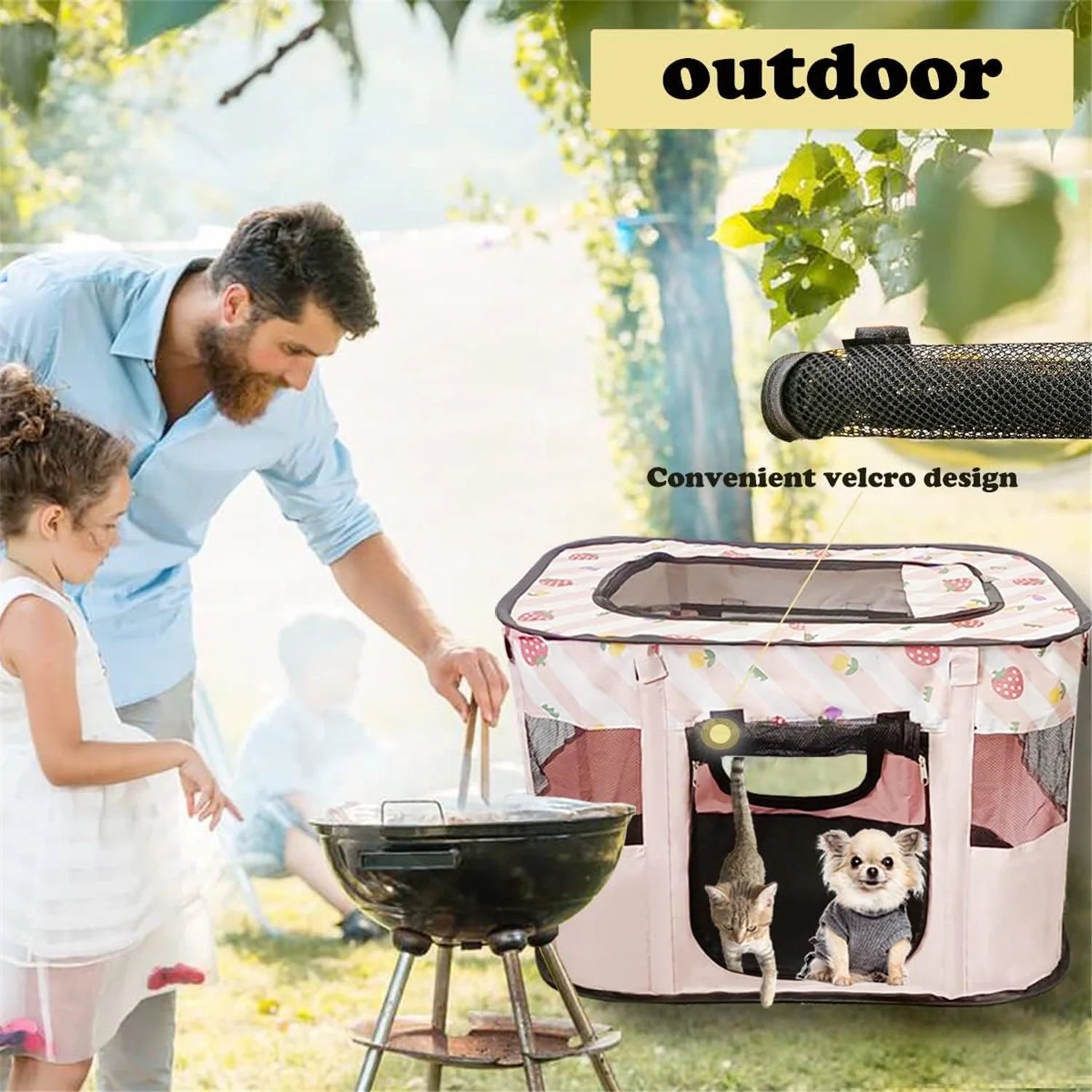Cat Tent Outdoor Pet Enclosure with Carry Bag C9569