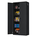Qiaoxuan Metal Garage Storage Cabinet with 2 Doors and 4 Adjustable Shelves, Steel Locking Office File Cabinet, Tall Tool Cabinet for Home, Garage, Warehouse, Gym, School (71")