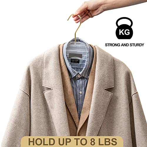 Acrylic Clear Hangers 5-Pack with Gold Hooks for Clothes X240278