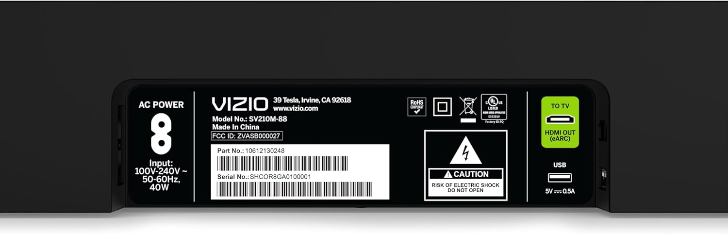 VIZIO 2.1 Soundbar with Wireless Subwoofer, Dolby Atmos, Bluetooth – SV210M-0808 O8947