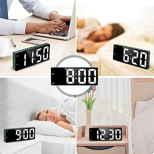 Digital Alarm Clock with USB Charging Port, Dual Alarm, Snooze W92149