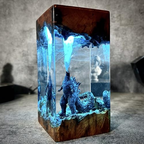 Resin Wood Lamp with Custom Anime Design, XL Size F7241