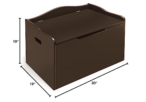 Badger Basket Kid's Wooden Toy Box and Storage Bench Seat - Gray L511502