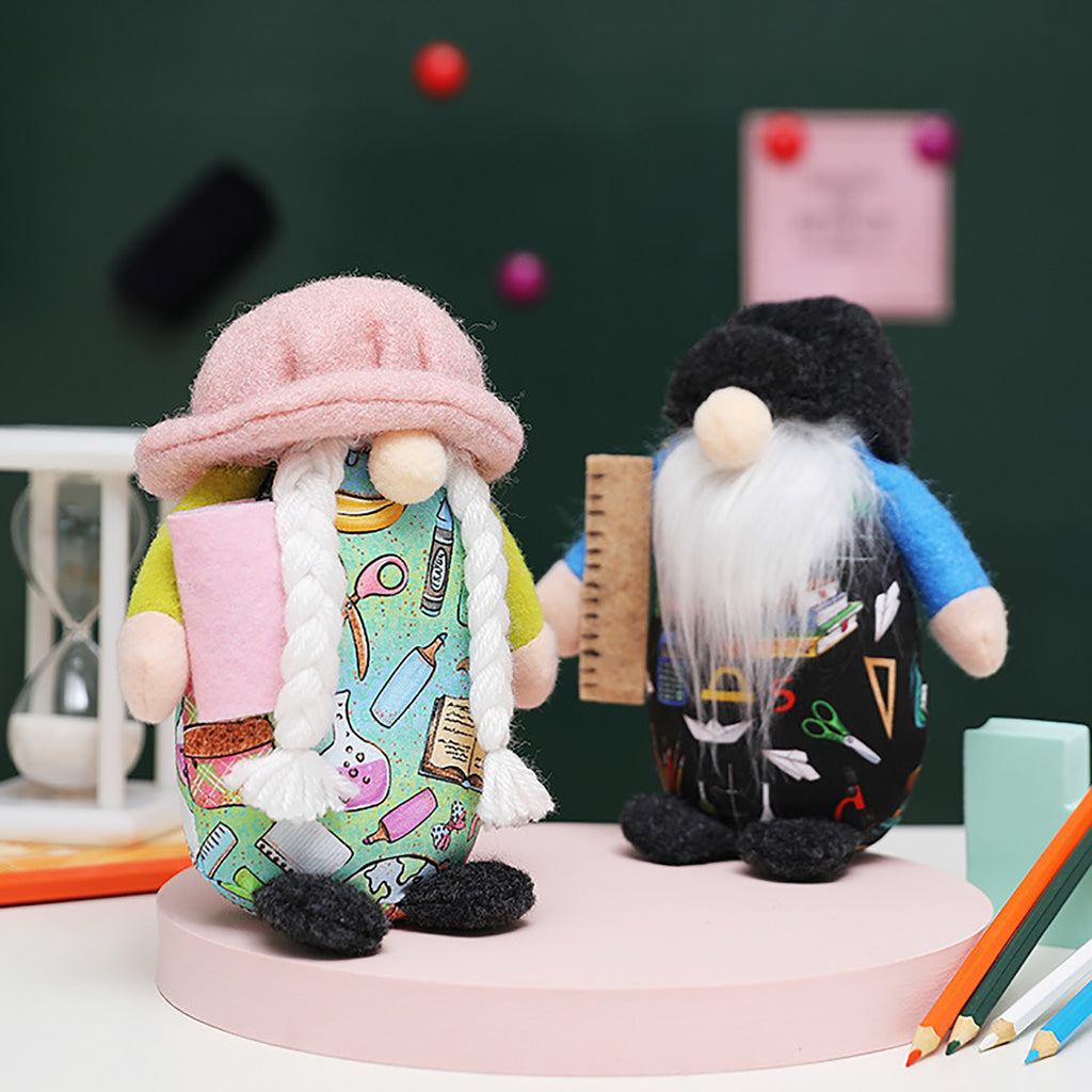 JPLZi School Doll Round Hat Doll College Kindergarten Decorations P12613