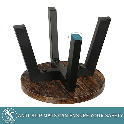Round Stepping Stool for Adults and Kids with Non-Slip Mats Y948