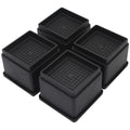 Bed Risers 2 inch, Set of 8, Adjustable Bed Furniture Risers 1, 2 or 3 inch, Heavy Duty Bed Lifts Risers with Rubber Pad for Sofa, Bed, Table, Couch & Chair