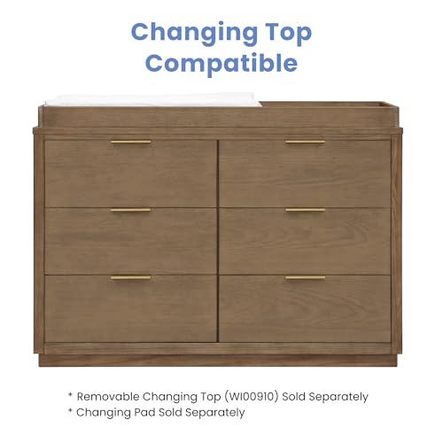 Delta Children Forever 6 Drawer Dresser Teak Brown O13577