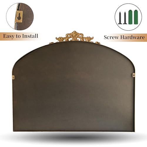 Ornate Gold Arched Mirror 19"X27" F936241
