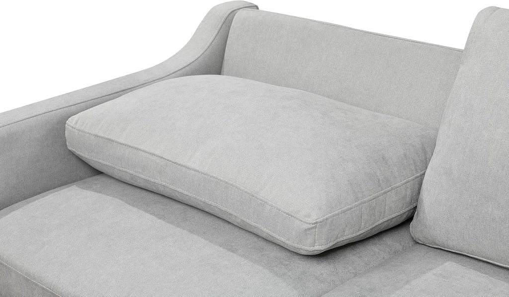 69" 3 in 1 Convertible Queen Sleeper Sofa Bed, Modern Fabric Loveseat Futon, Light Gray M509