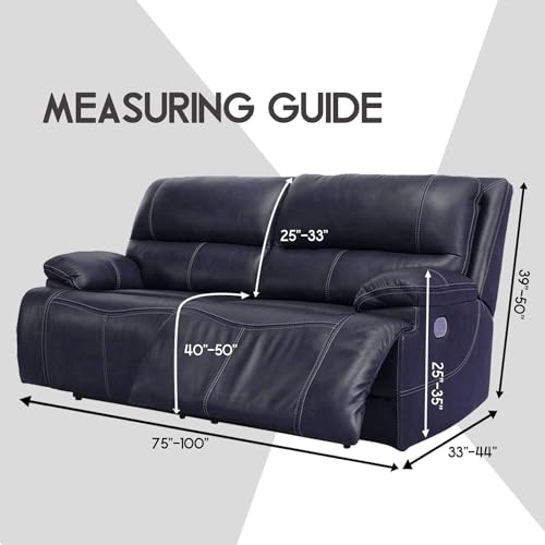 ULTICOR 8-Pieces Recliner Sofa Covers, Stretch Slipcovers for 3 Seater, Dark Grey E3548