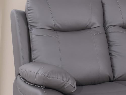 Manual Leather Recliner Loveseat Sofa with Cup Holders for Living Room K4106