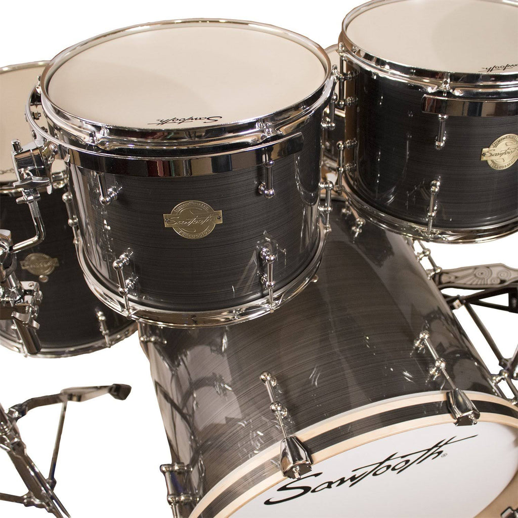 Sawtooth Command Series 7-Piece Drum Set Shell Pack, Silver Streak A85096