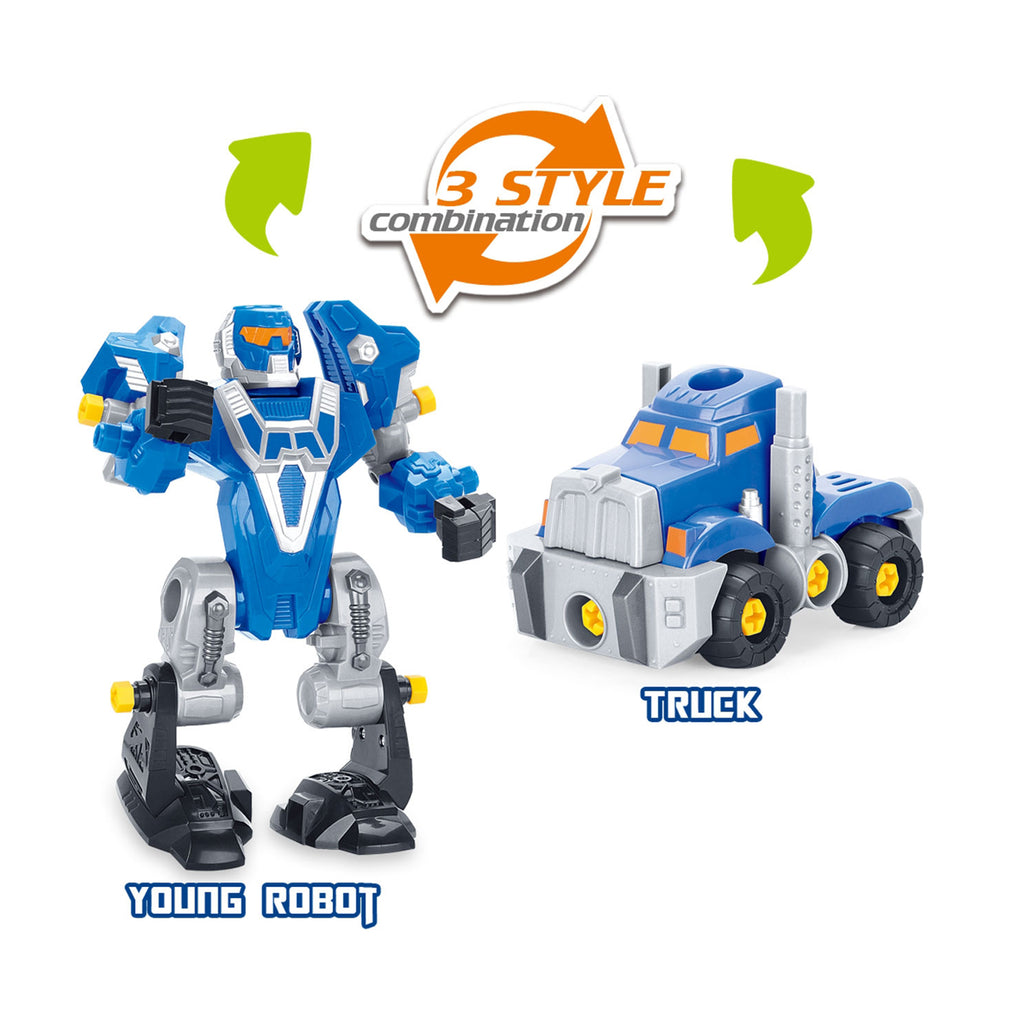 3 in 1 Take Apart Robot Truck Toy with Screwdriver and Drill for Kids W873