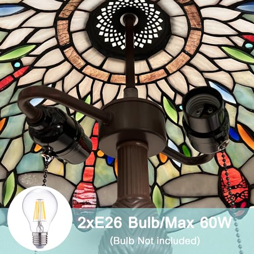 Capulina Tiffany Table Lamp, Mission Hexagon Stained Glass Desk Lamp B75357
