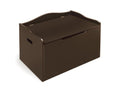 Badger Basket Kid's Wooden Toy Box and Storage Bench Seat with Safety Hinge - Gray