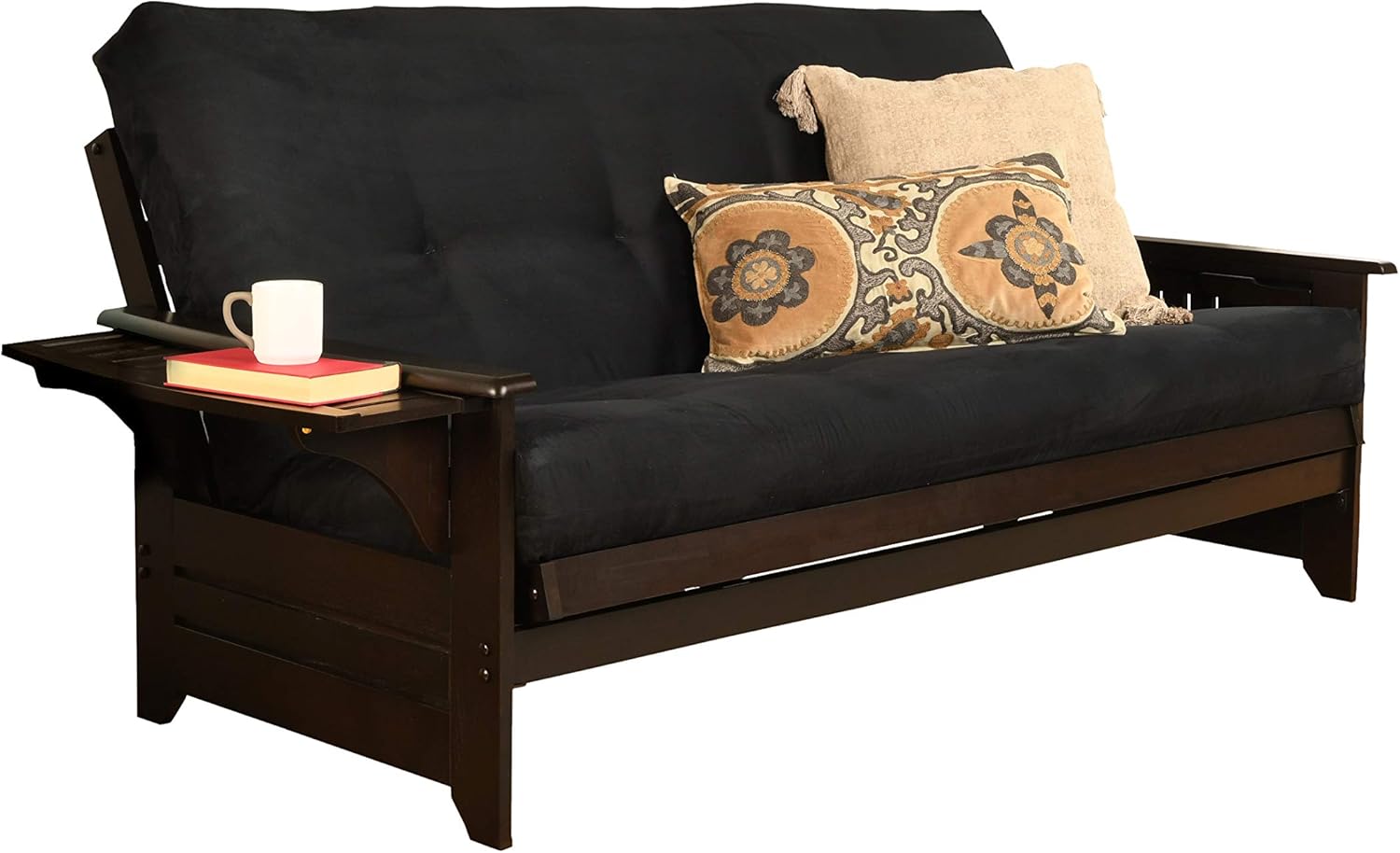 Kodiak Furniture Phoenix Futon Full Suede Black A452