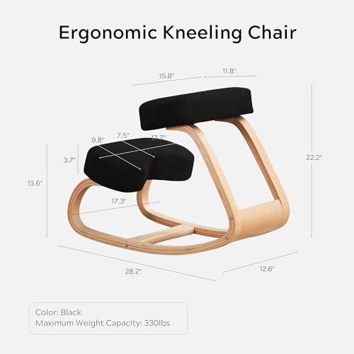 Ergonomic Adjustable Kneeling Chair with Cushion for Office Home A9932