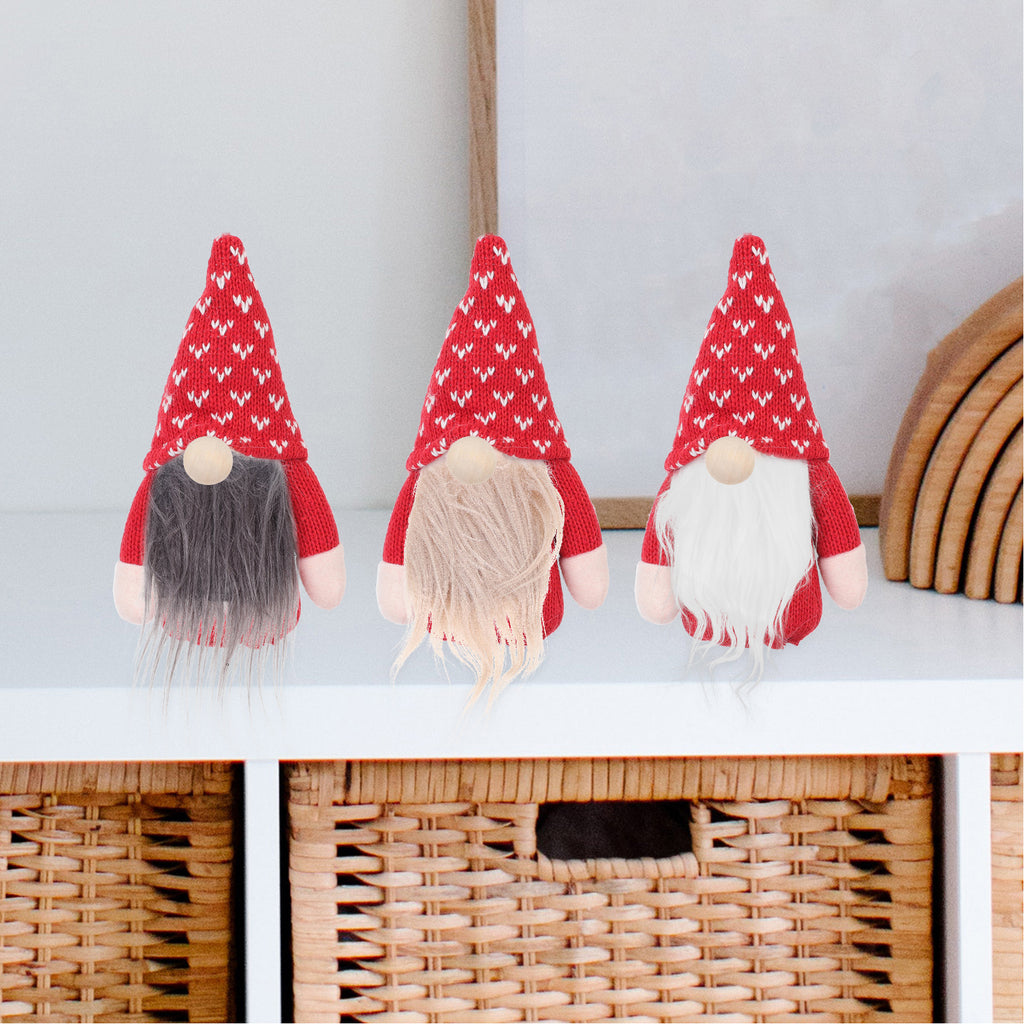 2 Sets DIY Gnome Doll Making Supplies with Faux Fur Fabric & Wooden Balls Q602936