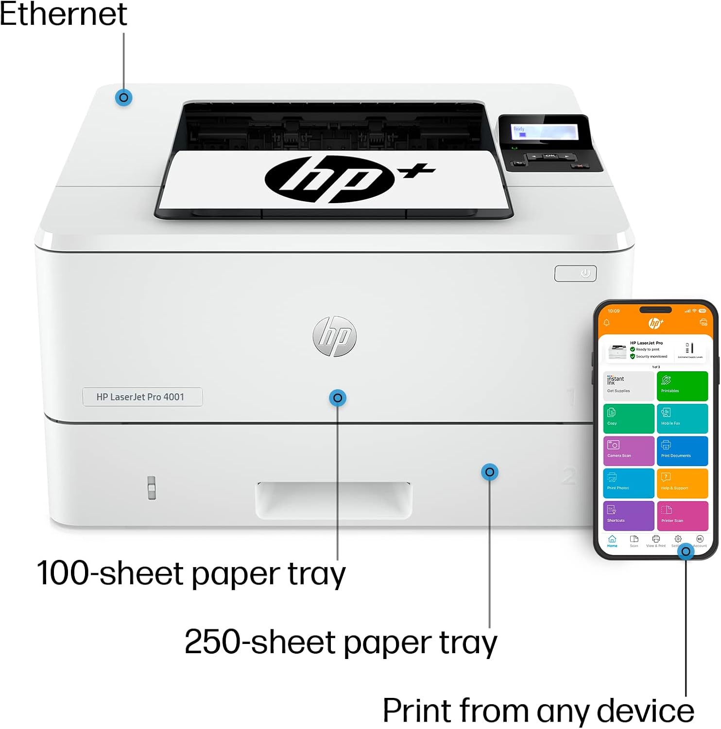 HP LaserJet Pro 4001ne Black & White Printer K137