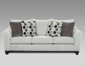 Roundhill Furniture Camero Fabric Pillow-back Feature Sofa, Silver Color